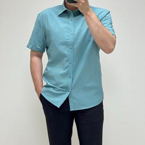 [바쏘옴므]25SS 시어서커 여름 반팔 셔츠 남방 GNWSZ2TT98