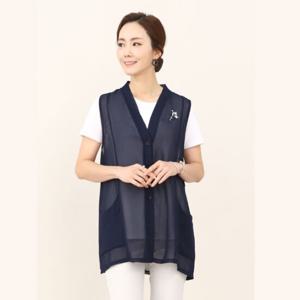 애비뉴투지 엄마옷 살랑살랑 쉬폰 주머니 레이스 조끼 V04003