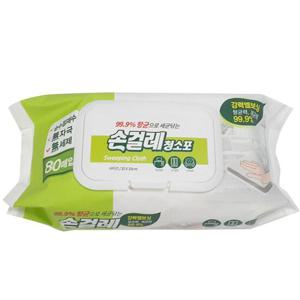 샤인 손걸레 청소포 80매입 엠보싱 걸레 티슈크리너