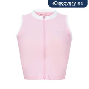 [디스커버리] 여성 슬리브리스 돌핀 셋업 워터탑 (DARK PINK) DWSW98043-DPS