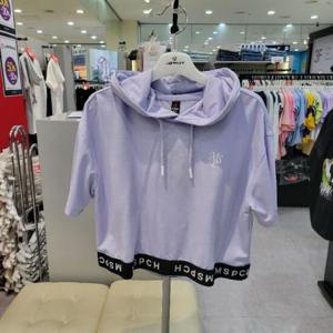 에어워크주니어 sh06 RN분또 밴딩 반팔 후드티셔츠 M242G1174B