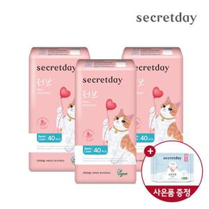 시크릿데이 러브플러스 일반라이너 40P 3팩+순한코튼 슬림핏 중형2P 증정C