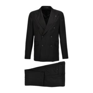 딸리아또레 VESUVIO 더블 브레스트 수트 블랙 2SVS20B11060001