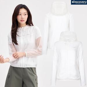 [디스커버리] 여성 25년 여름 초경량 홑겹 바람막이 립스타 자켓 DWWJ7D053 WHS