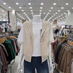 [벨라디터치]후드집업 니트 베스트 V9F2KT25