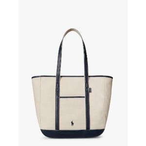 POLO RALPH LAUREN Canvas shoulder bag with leather profiles 428968158