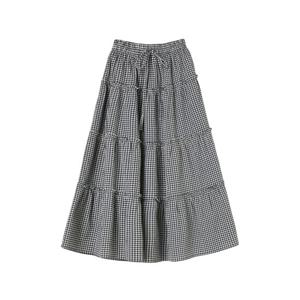 [랩]지지미 체크 캉캉 롱스커트(AR2WS620)