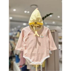 블루독베이비 10 25FW가을신상 (OR)체크도기세트바디슈트 (45A7004017)