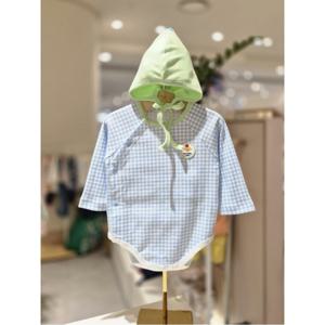 블루독베이비 10 25FW가을신상 (BL)체크도기세트바디슈트 (45A7004016)