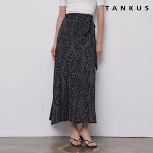 [탱커스]페미닌 레오파드 패턴 스트랩 롱 스커트 (TX2SK014L0)