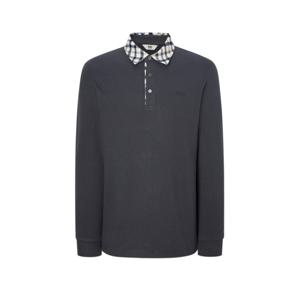 닥스 골프 남성 24FW 스테디셀러클래식 카라 체크 긴팔폴로티셔츠 (GRAY) WGTS4D750G3