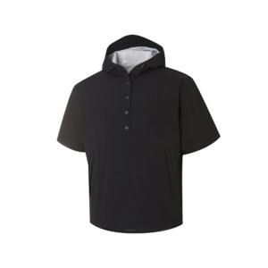 와이드앵글골프바람막이 KQJ WMM23191Z1 공용 VA 아노락형 반팔 레인자켓 / Black