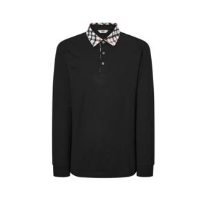 닥스 골프 남성 24FW 스테디셀러클래식 카라 체크 긴팔폴로티셔츠 (BLACK) WGTS4D750BK