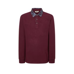 닥스 골프 남성 24FW 스테디셀러클래식 카라 체크 긴팔폴로티셔츠 (LIGHT WINE) WGTS4D750D1