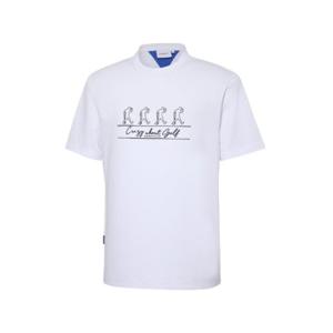 와이드앵글골프반팔티 KQJ WMM23271W2 남성 SG 스웨거스 라운드 티셔츠 / White