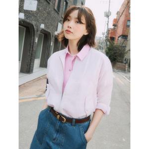 [빈폴레이디스] 코튼 슬리브리스 아우터형 셔츠  라이트 핑크 (BF5565C01Y)