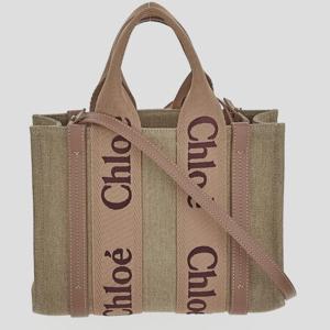 끌로에 스몰 우디 캔버스 토트백 CHC23AS397L17 6L6 탄 로즈