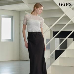 GGPX 플라워 시스루 티셔츠 (GPBLW011D)
