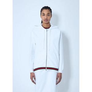 25 SS 구찌 여성 웹 트리밍 후드티셔츠  guc0259008wht