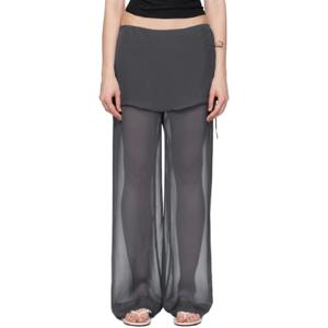 25 SS 팔로마울 여성 네이비 실크 아카이브 슬랙스 252648F087000