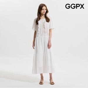 [GGPX] 라운드넥 펀칭 레이스 원피스 (GP6OP018F)