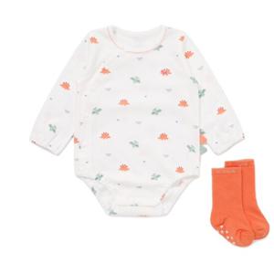 [블루독베이비8] FW25 디노양말세트바디슈트 HJ (45A7004011) (BLUEDOG BABY 유아 출산 백일 선물 도트 강