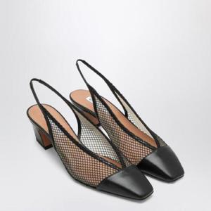 AQUAZZURA Margot black slingbacks in mesh and leather MRHMIDL0MHN/R_AQUA-000