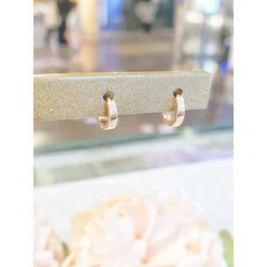 미니골드 14K 미듐심플 원터치 귀걸이 8mm ECPM4068