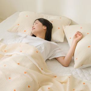 러브미 시원한 시어서커 얇은 냉감 여름 홑이불 베개세트 S
