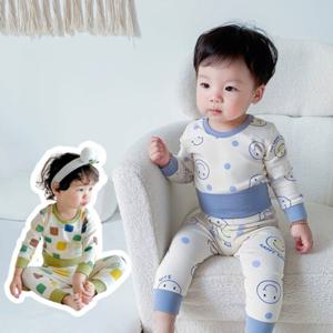 [조이멀티]네모스마일 아동 순면 배앓이방지 실내복 205281