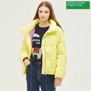 [베네통] 하이넥 볼륨 덕다운 패딩 BAPDF8261_YE