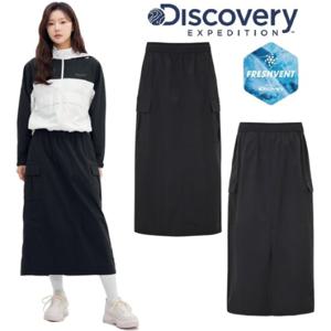 [디스커버리] 2025 S S 여름 DWSK95053BKS 프레시벤트 여성 코튼블렌드 스트링 카고스커트