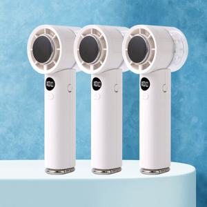 프럭스C 100단 BLDC모터 휴대용 3초쿨링패드 무선 초경량 핸디형 미니 선풍기 3600mAh (3개)