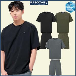 디스커버리 25S/S 여름 신상 공용 폴튼 반팔 티셔츠/포켓반바지 트레이닝세트 DXTR7A053,DXTB7C053