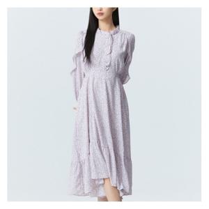 [미쏘]넥 프릴 플라워 롱 원피스 (MIWOWC323B-T)