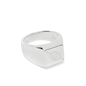 구찌 Sterling Silver Diagonal Interlocking G Ring YBC774046 TP717438427