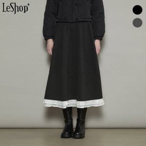 [르샵]프릴 포인트 롱 A라인 스커트  (BOBSK031A)