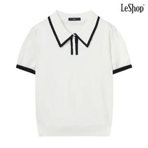 [르샵]데일리 배색 카라 무지 반팔 니트 (DO1KT019A)