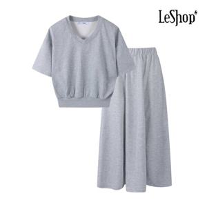 [르샵]V넥 반팔 티셔츠 앤 스커트 셋업 (BP6ST012A)