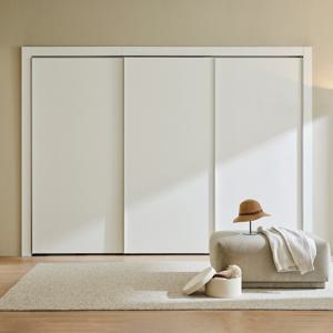 [한샘] 바이엘 슬라이딩 붙박이장 화이트_서랍형 (320~330cm)