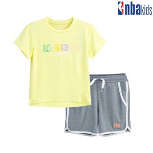 [NBA KIDS] NBA 기획 여아 반팔 라운지웨어 세트(5-2) (K215ST997P)