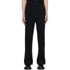 25 SS Homme Plisse Issey Miyake 남성 블랙 플리츠 바텀 1 슬랙스 242729M191060
