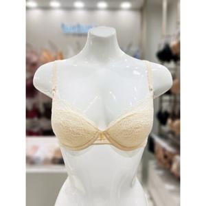 [바바라] ABR4441 크림 스칼랍레이스 부직포브라