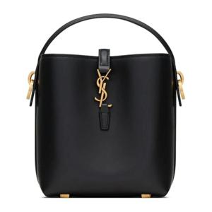 생로랑 미니 블랙 버킷 탑 핸들 백 7658702R20W 1000