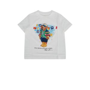 키즈 폴로 랄프로렌 티셔츠 323958332 001 CR24BEARPAPERWHITE