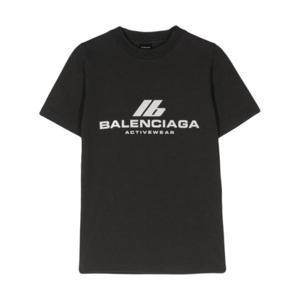 발렌시아가 반팔 티셔츠 768075 TQVU11083 Black