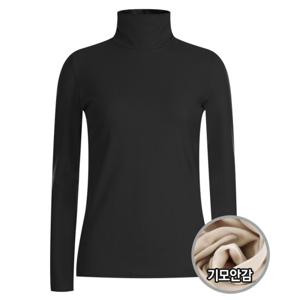 샵앤) 여성 골프 폴라 스판 기모 티셔츠 SH-WSH-20063-블랙