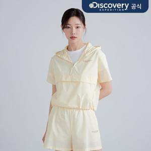 프레시벤트 여성 우븐 쿨터치 하이넥 반팔 아노락 (L/CREAM) DWTR96043-CRL