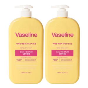 (2개)바세린 데일리 모이스처 바디로션 1000ml /대용량 고보습 온가족용
