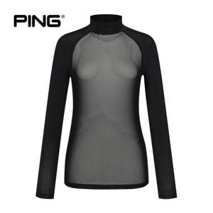 [핑](본사) [PING] 여성 메쉬 반목 긴팔 이너 티셔츠 121D2TI052